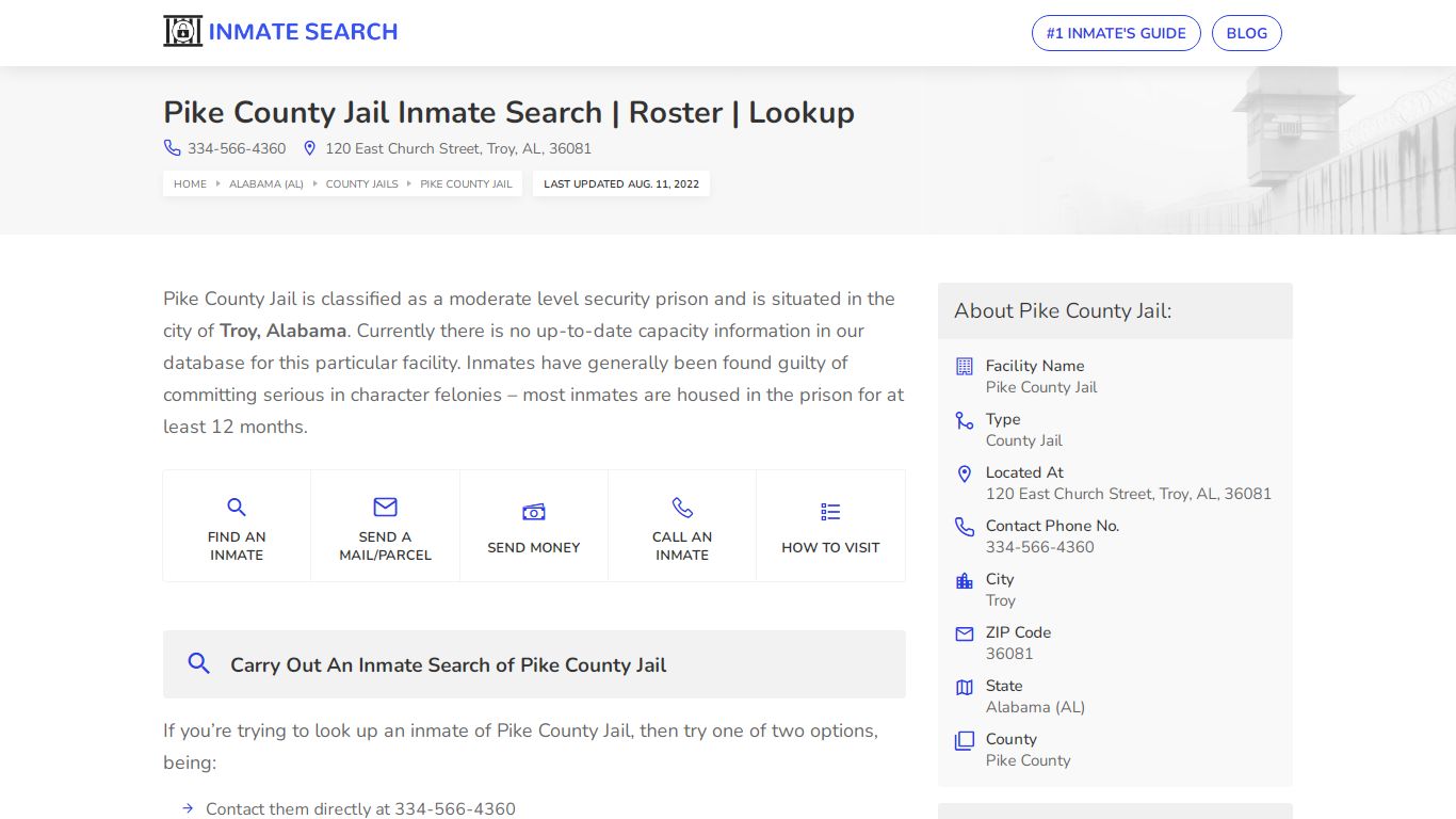 Pike County Jail Inmate Search | Roster | Lookup