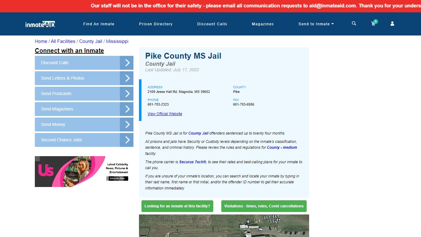 Pike County MS Jail - Inmate Locator - Magnolia, MS